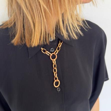 vivi - fob necklace (rose gold)