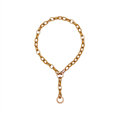 vivi - fob necklace (rose gold)