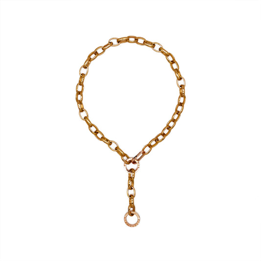 vivi - fob necklace (rose gold)